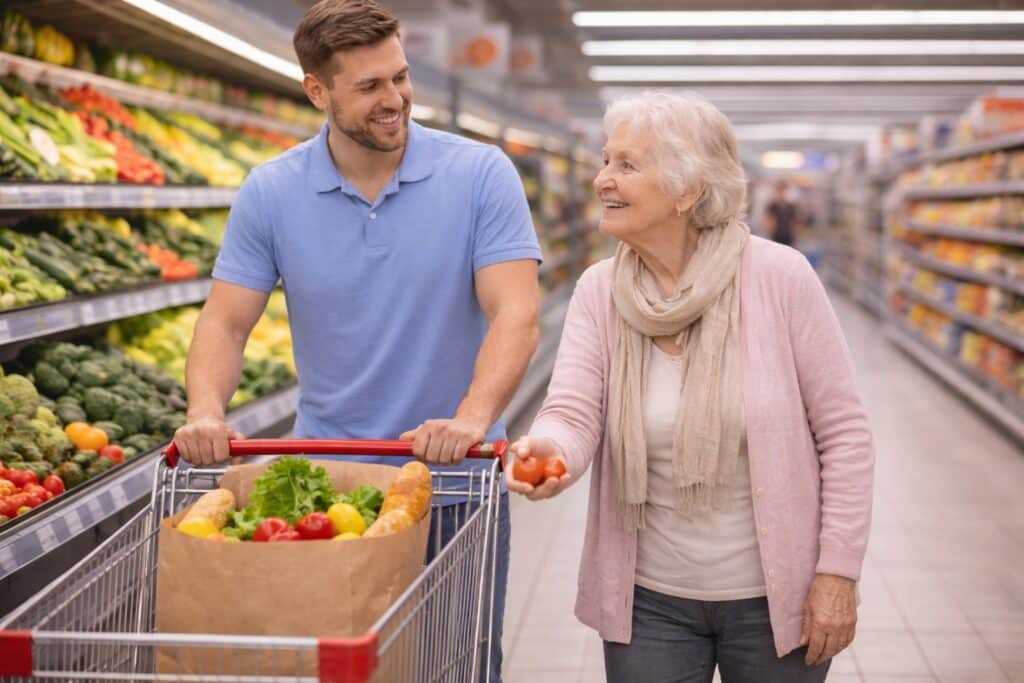 Aide aux courses à Pechbonnieu