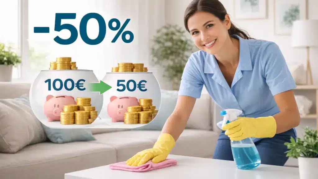 femme de ménage à domicile à Saint-Jean avec explication du crédit d'impôt 50%